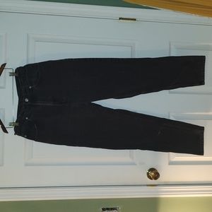 Faded glory high waisted black faded jeans